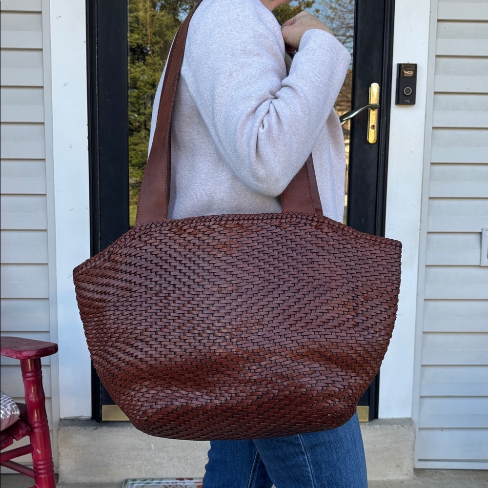 De Vecchi Hamilton Hodge Bag Woven Leather Vintage-Made in Italy
